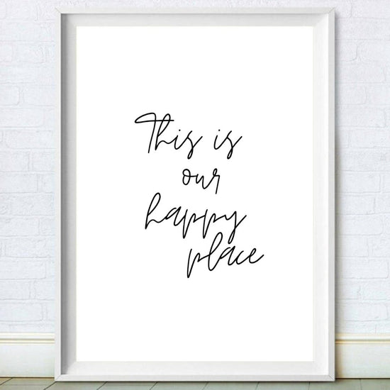 Our Happy Place Room Wall Decor Print 