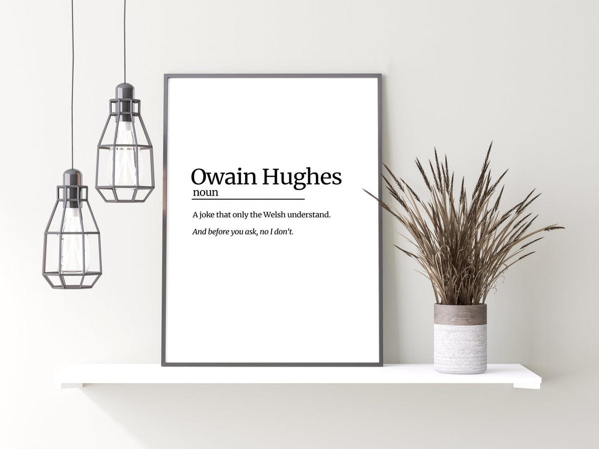 Owain Hughes Definition Poster