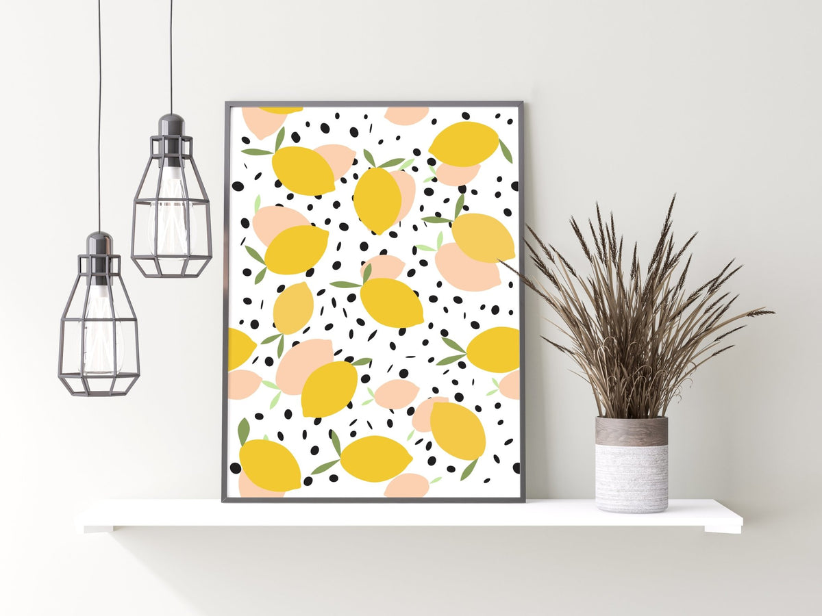 Pastel Lemons Poster