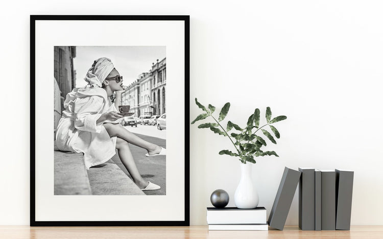 Retro Morning Coffee Quirky Bathroom Wall Poster