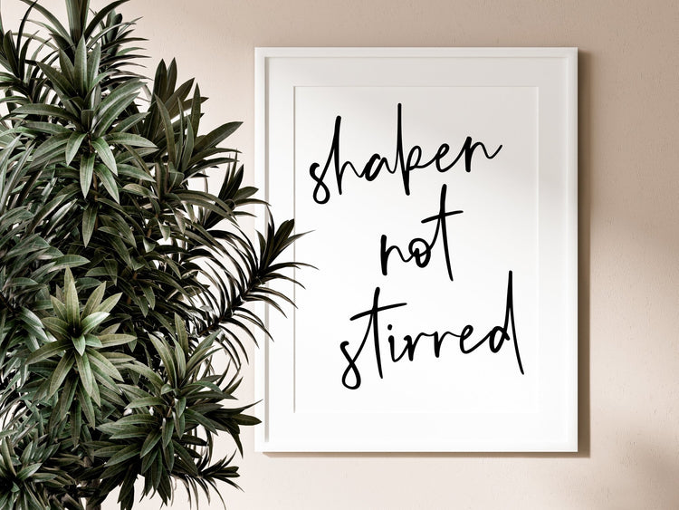 Shaken Not Stirred Wall Poster