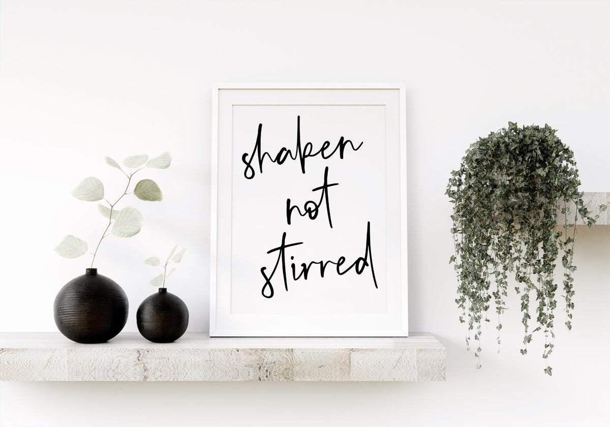 Shaken Not Stirred Wall Print
