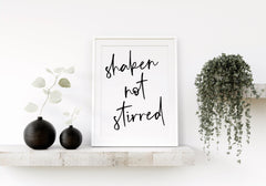 Shaken Not Stirred Wall Print