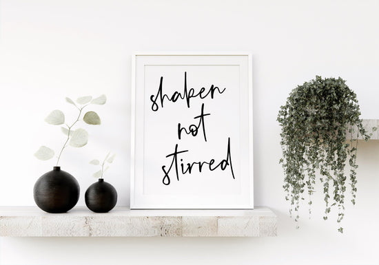 Shaken Not Stirred Wall Print