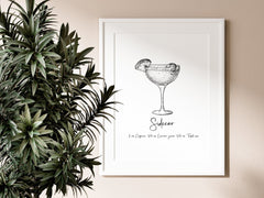 Sidecar Cocktail Recipe Wall Poster