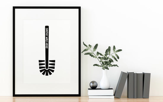Smithy Was Here Funny Gift Wall Print