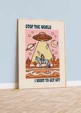 Stop The World Cowgirl Poster