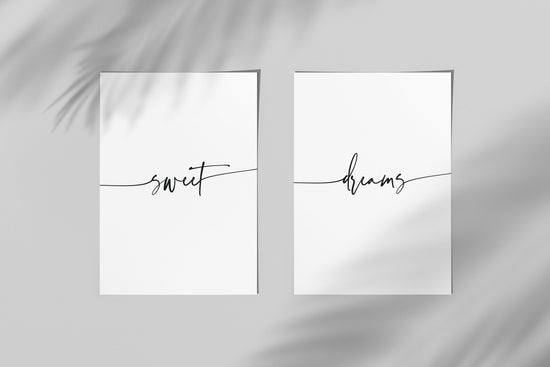Sweet Dreams Bedroom Wall Prints