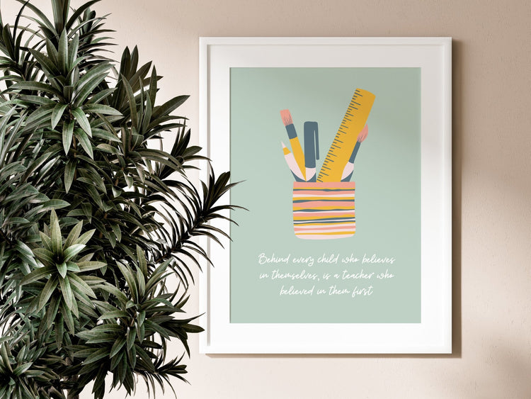 Teacher Quote Gift Wall Print