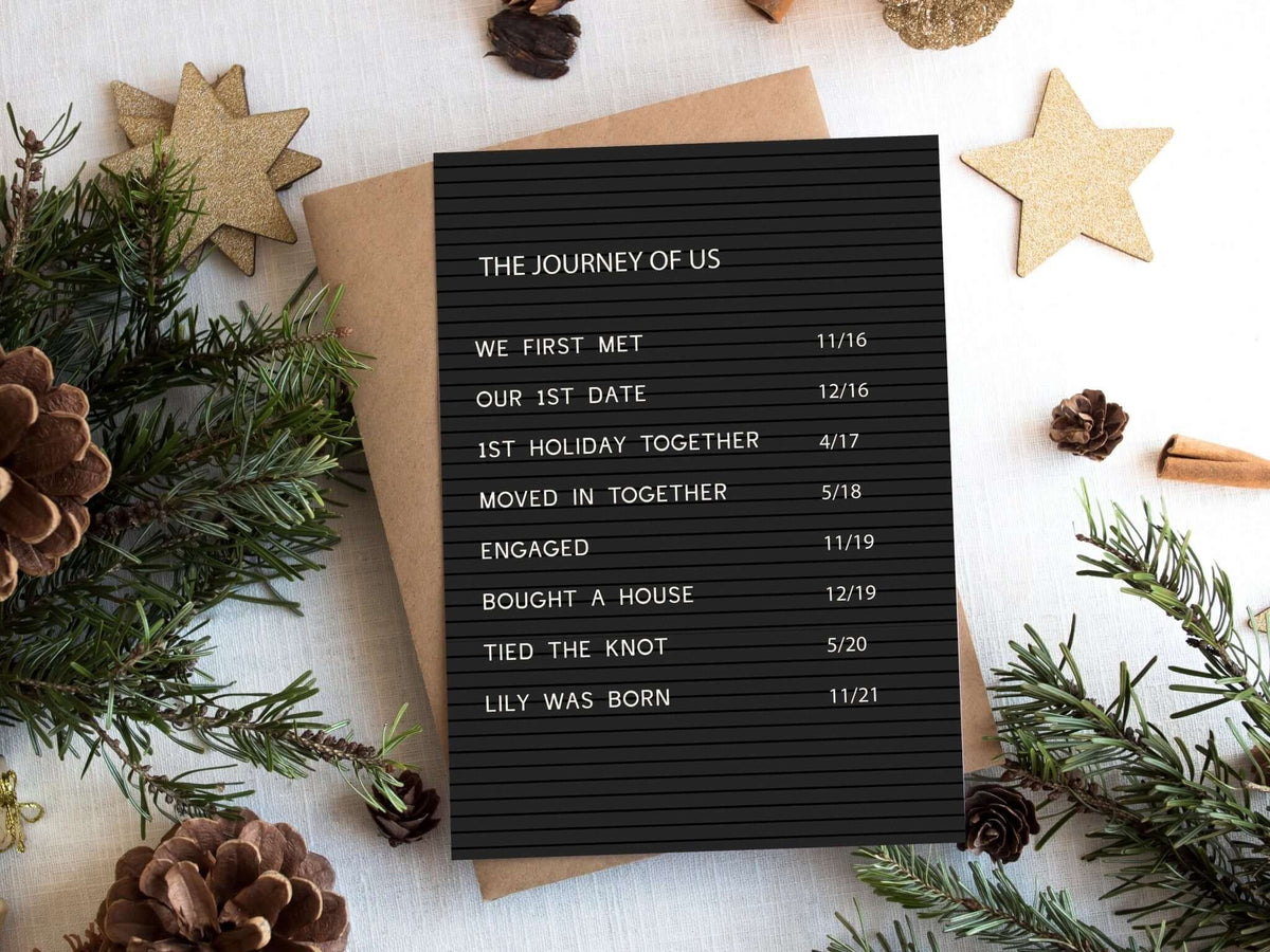 'The Journey of Us' Personalised Couple Present 
