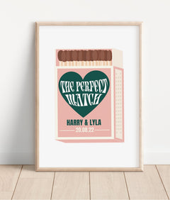 The Perfect Match Personalised Poster