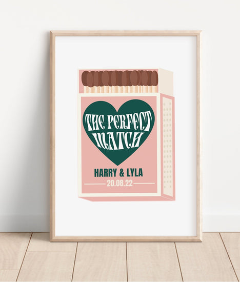 The Perfect Match Personalised Poster