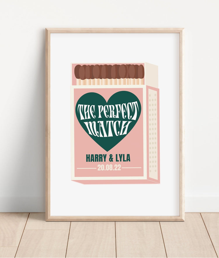 The Perfect Match Personalised Poster