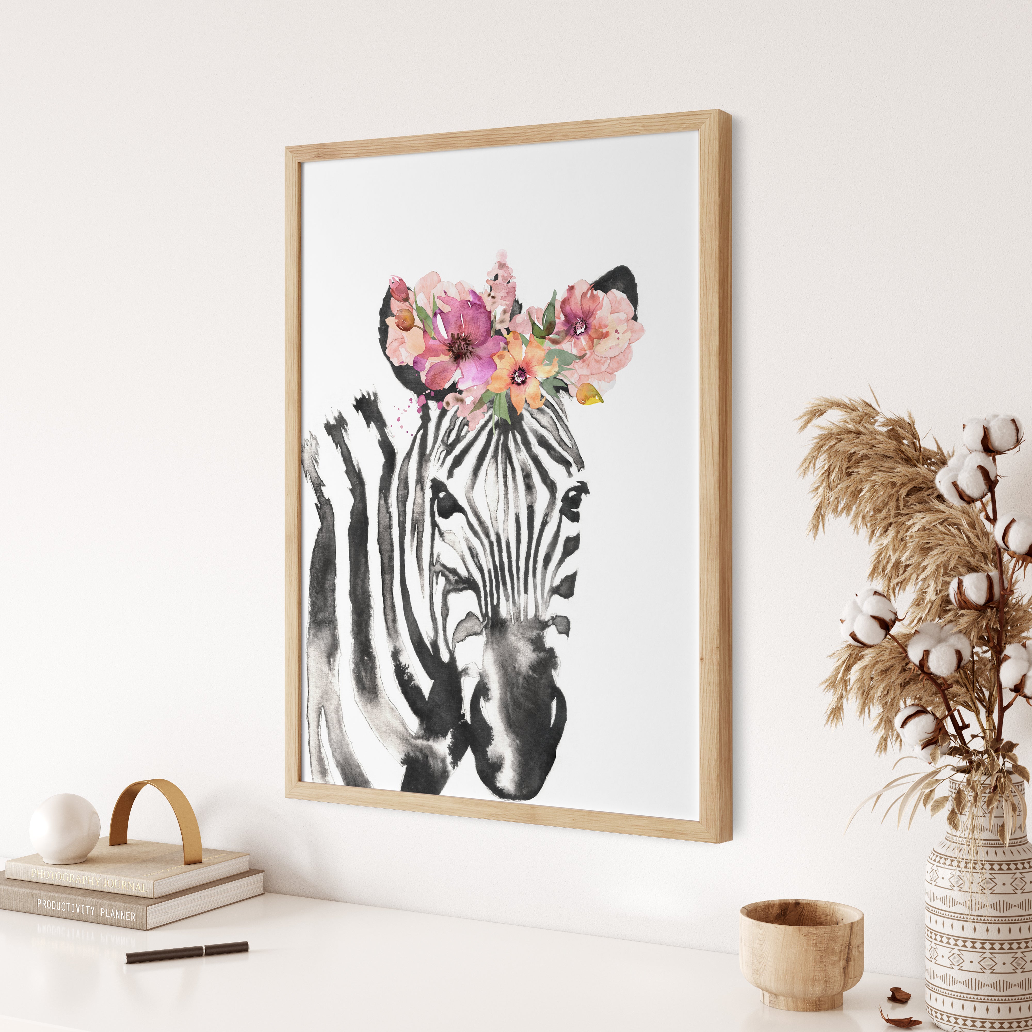 Flower Crown Zebra Print.