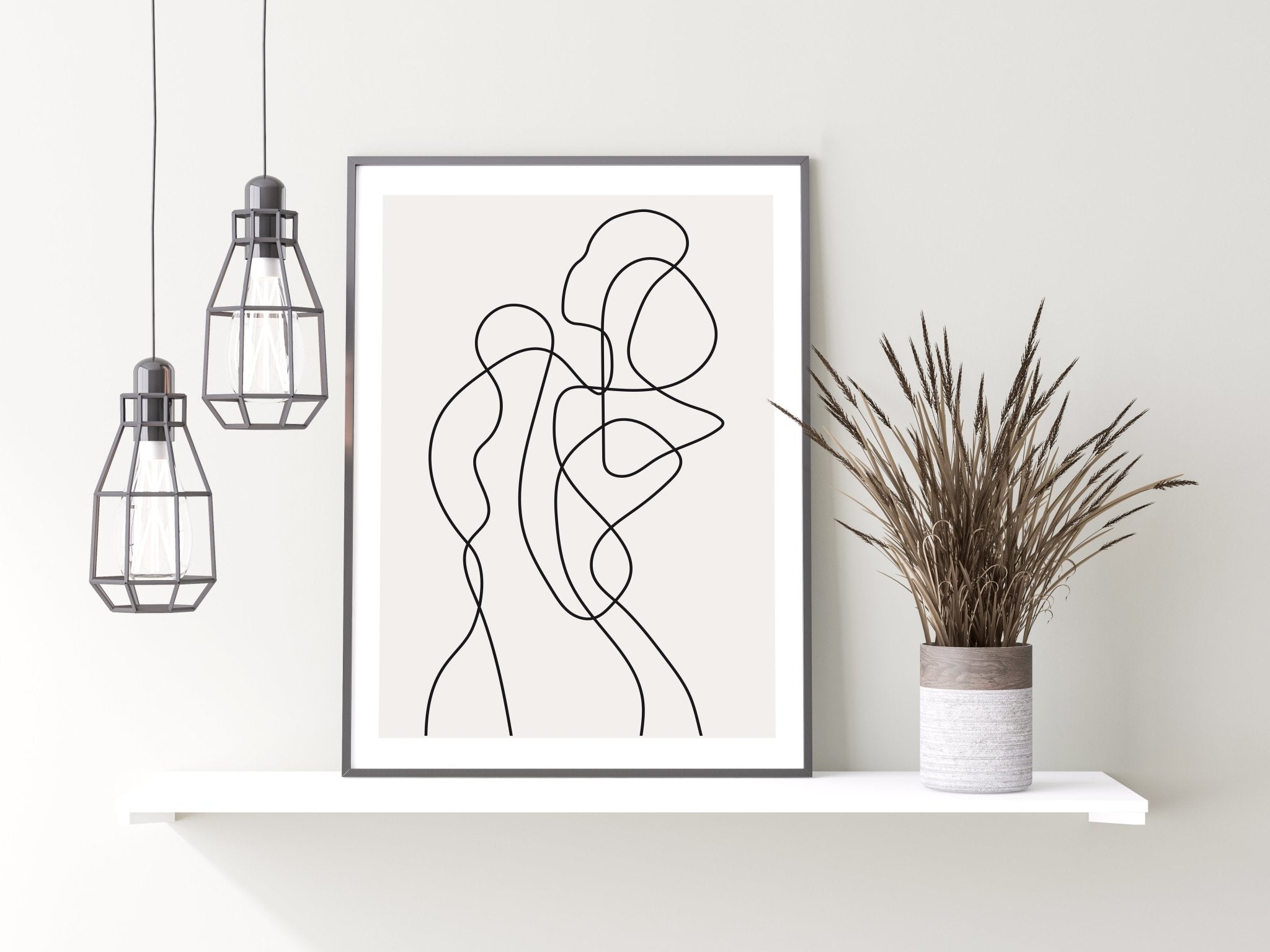 Abstract Figure Line Drawing Print 0.2