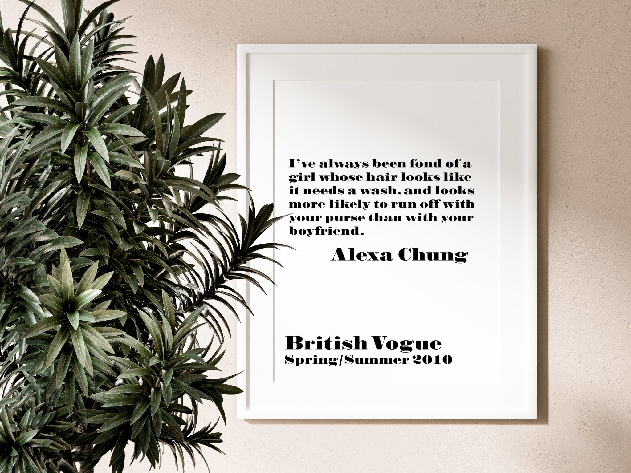 Alexa Chung Vogue Quote Print