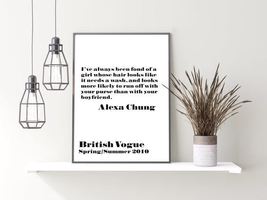 Alexa Chung Vogue Quote Print