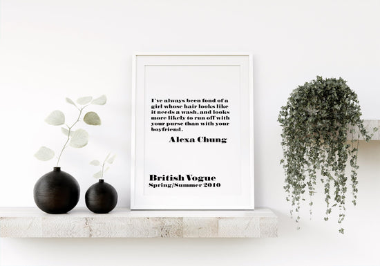 Alexa Chung Vogue Quote Print