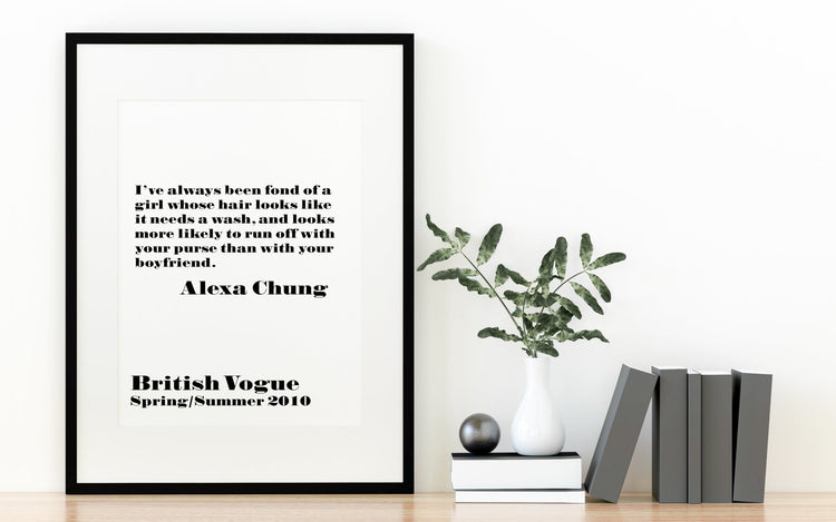 Alexa Chung Vogue Quote Print