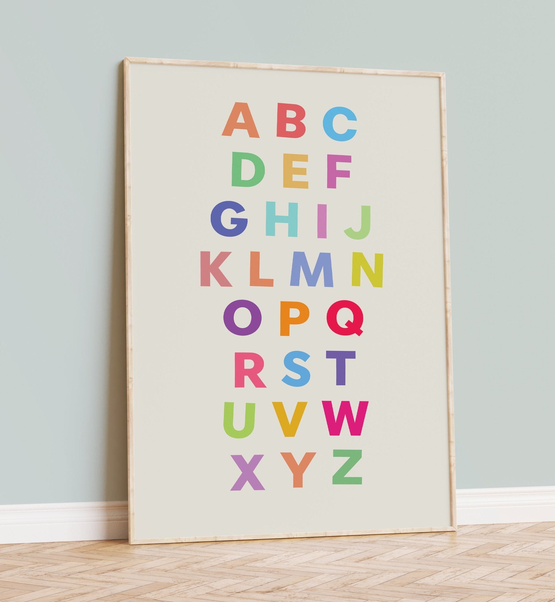 Alphabet Nursery Kids Room Print