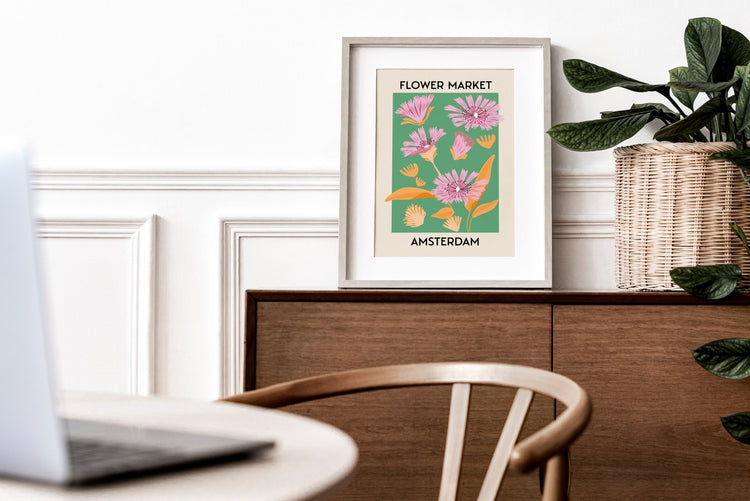 Amsterdam Flower Market Poster Print