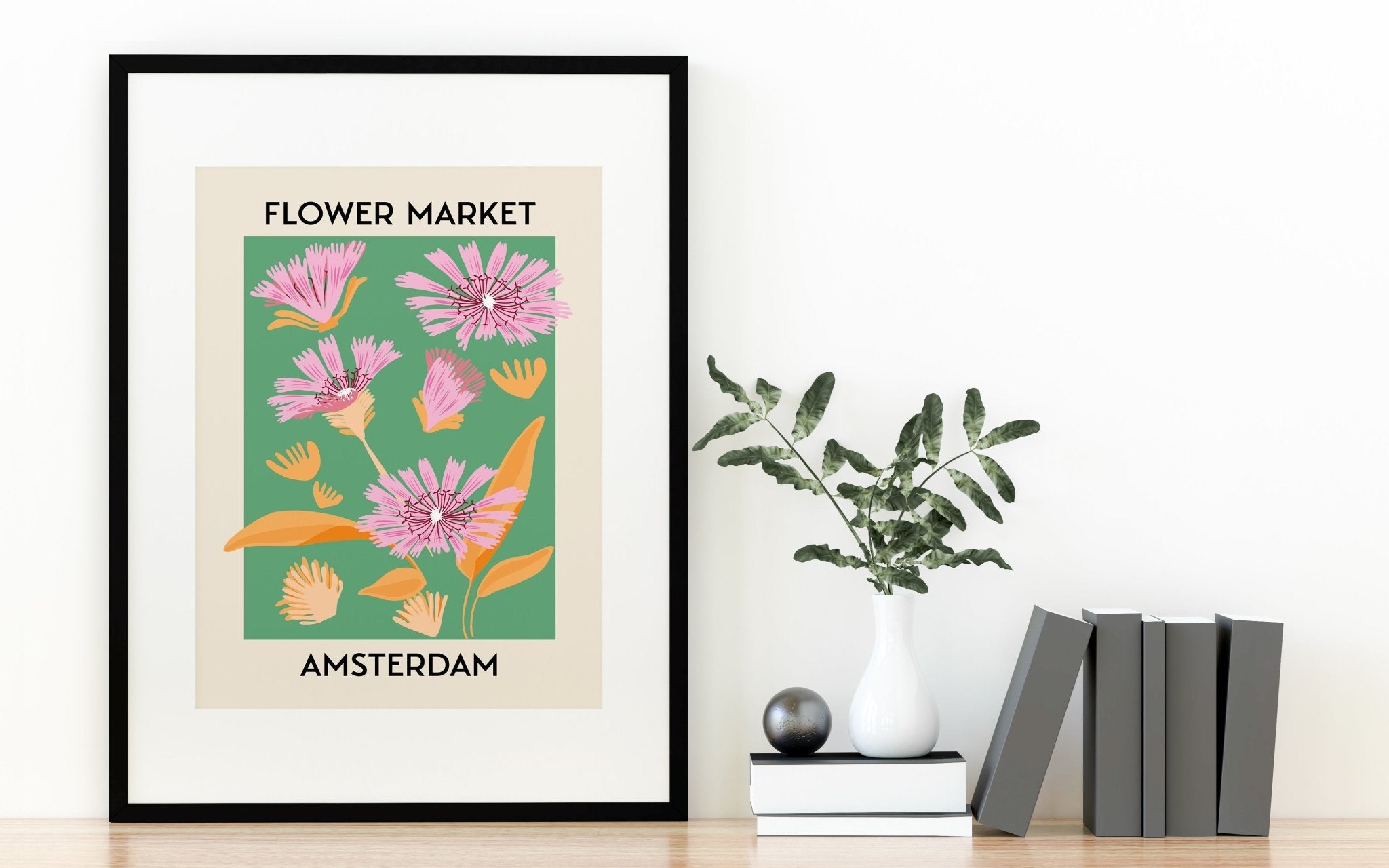 Amsterdam Flower Market Poster Print
