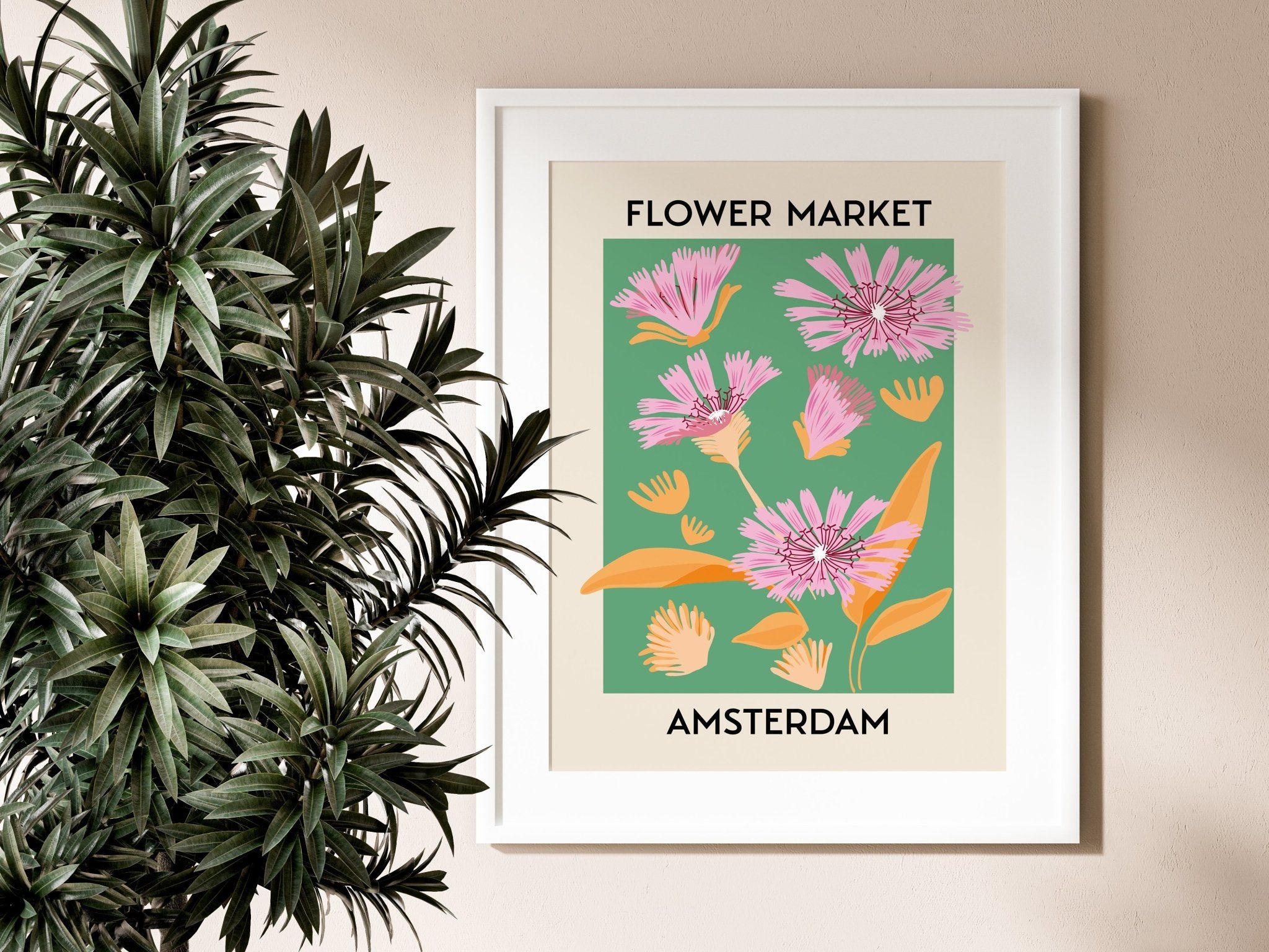 Amsterdam Flower Market Poster Print