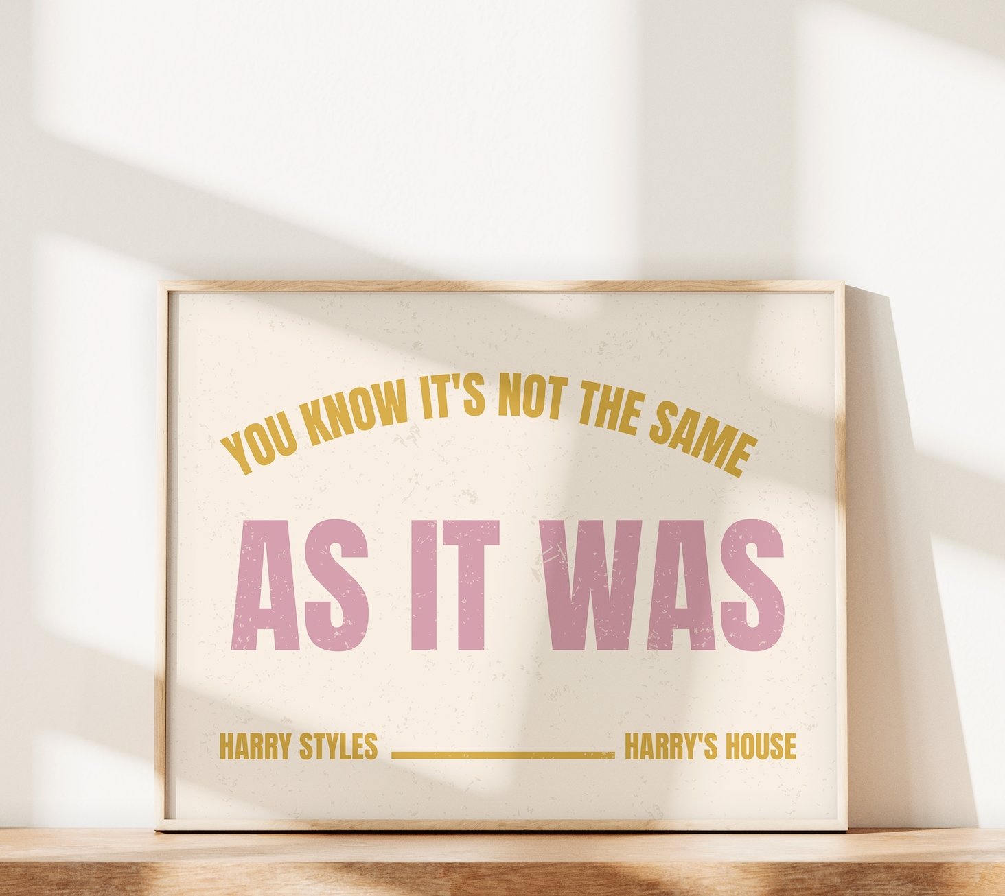 As It Was Harry Styles Poster