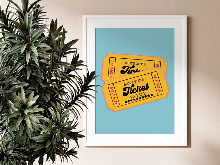 Beatles Print- Ticket To Ride