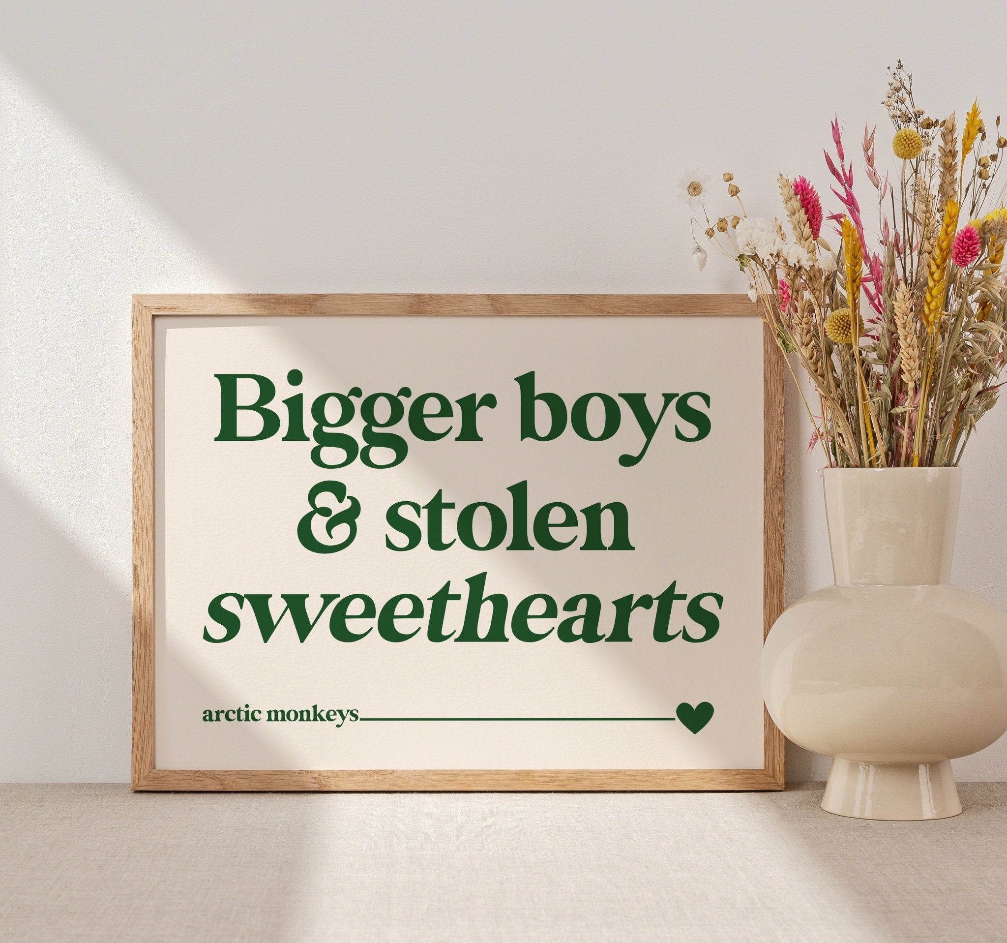 Bigger Boys and Stolen Sweethearts Arctic Monkeys Poster