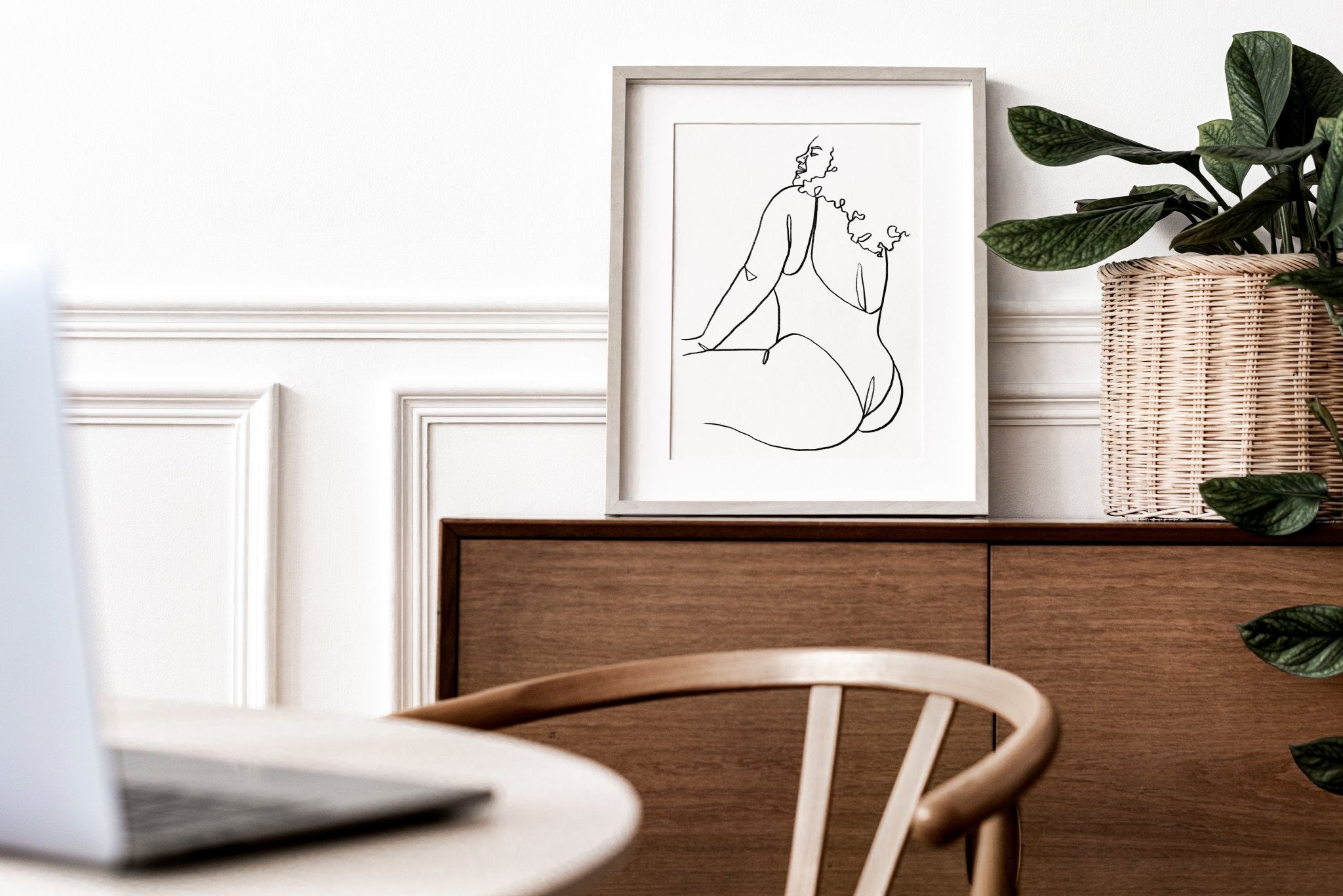 Body Positive Line Drawing Print | Unique Wall Art from Moonshine Prints