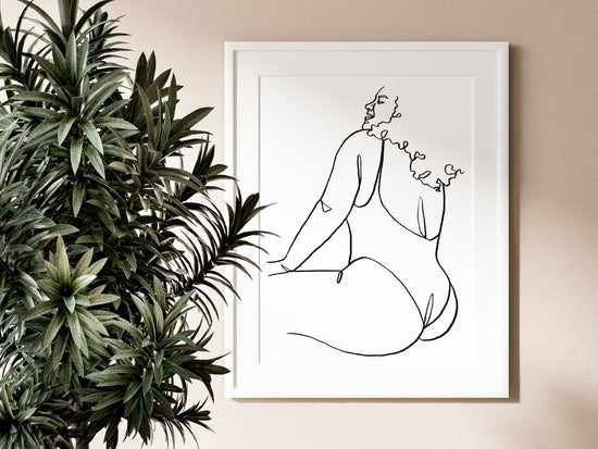 Body Positive Line Drawing Print