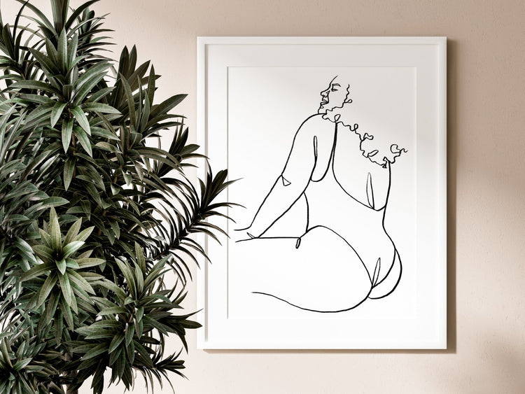 Body Positive Line Drawing Print