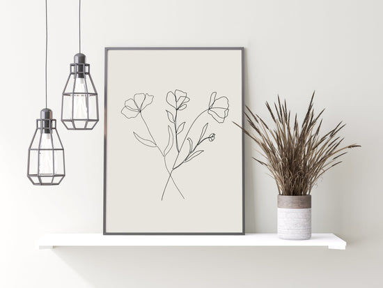 Botanical 3 Flowers Print