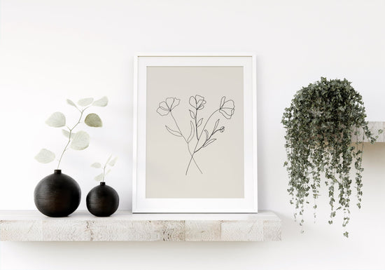 Botanical 3 Flowers Print