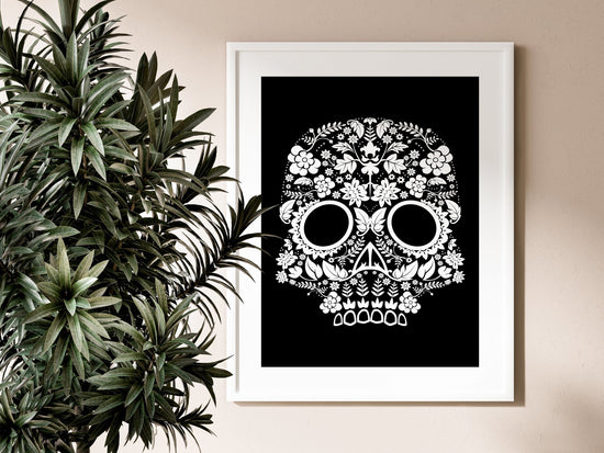 B&W Skull Print