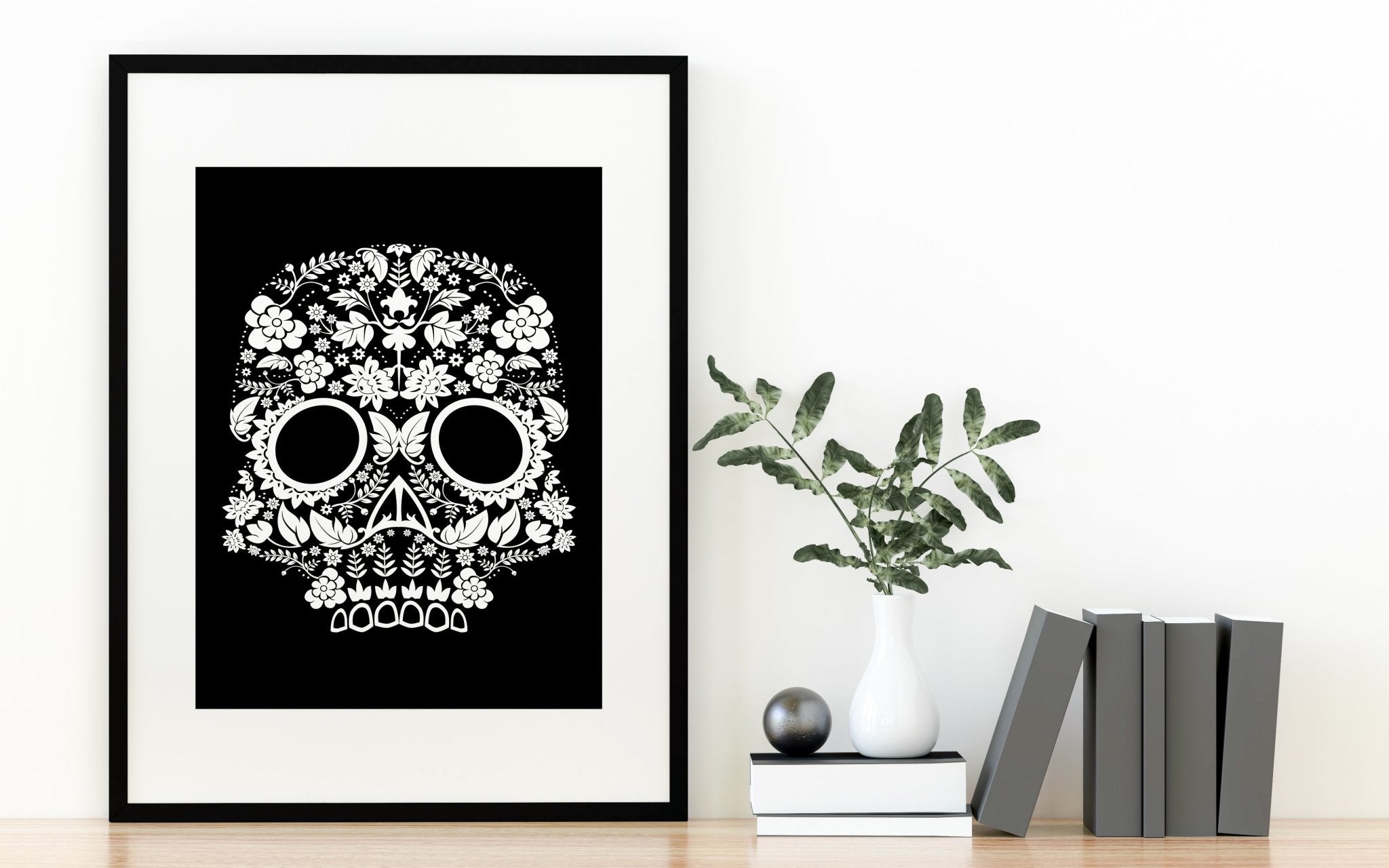 B&W Skull Print