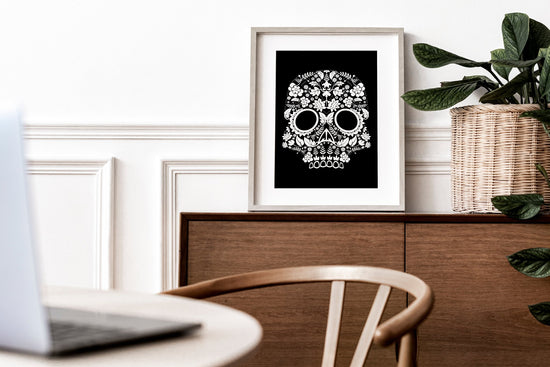 B&W Skull Print