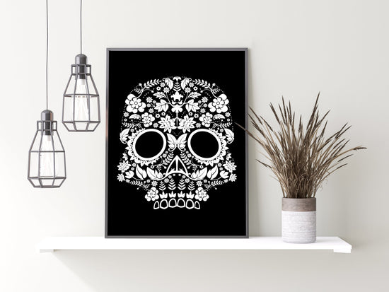 B&W Skull Print