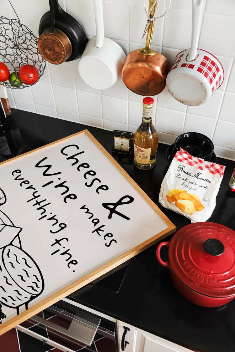 Cheese and Wine Kitchen Print