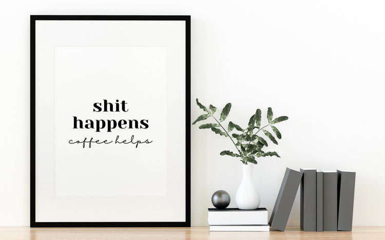 Coffee Helps | Coffee Wall Print