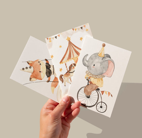 Cute Animals Nursery Print Set of 3