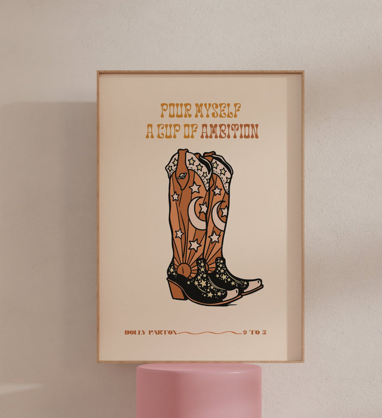 Dolly Parton Cowgirl Print