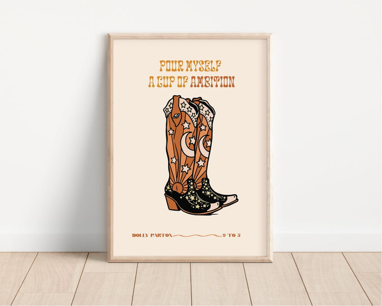 Dolly Parton Cowgirl Print