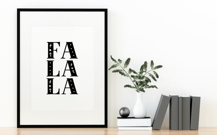 Fa La La B&W Print