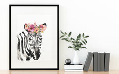 Flower Crown Zebra Print