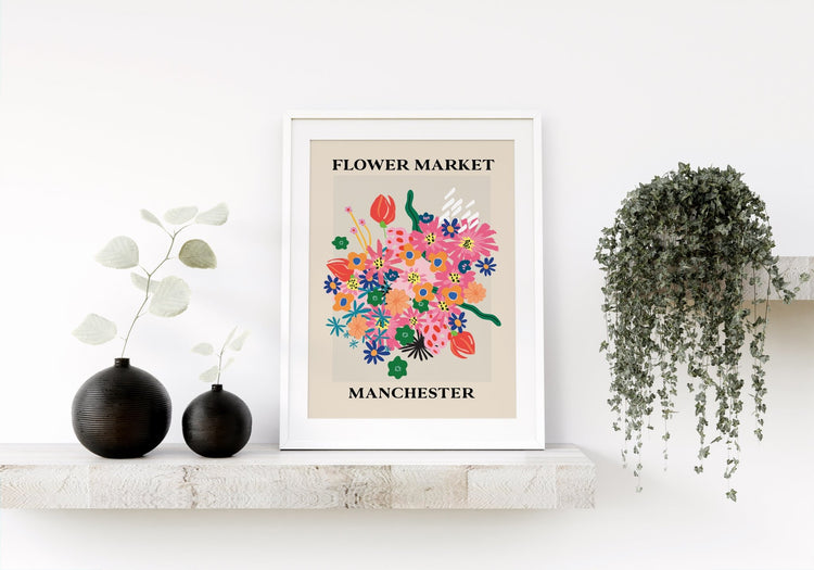 Flower Market Manchester Print