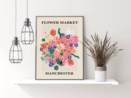 Flower Market Manchester Print