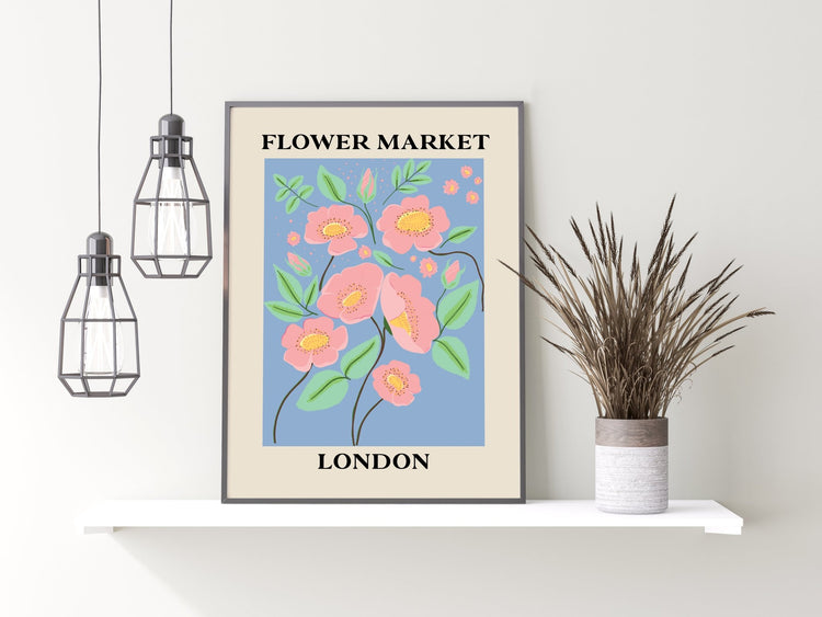 Flower Market Print London