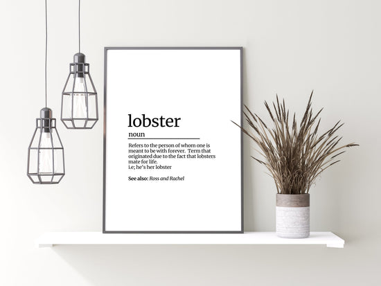 Friends Lobster Definition Print